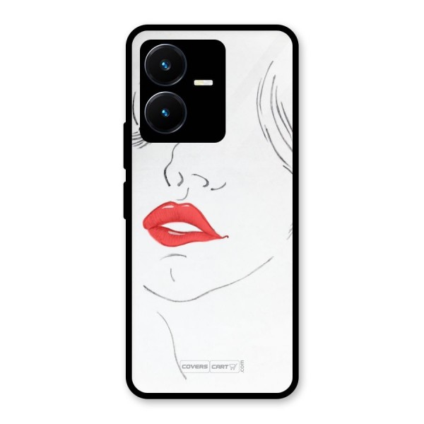 Classy Girl Glass Back Case for Vivo Y22