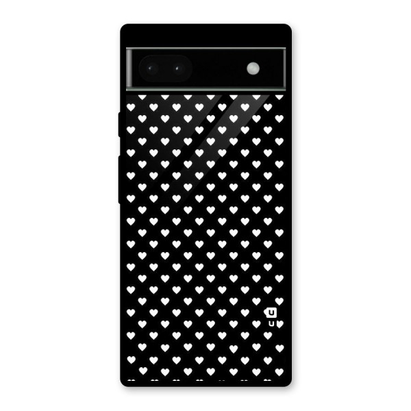 Classy Hearty Polka Glass Back Case for Google Pixel 6a