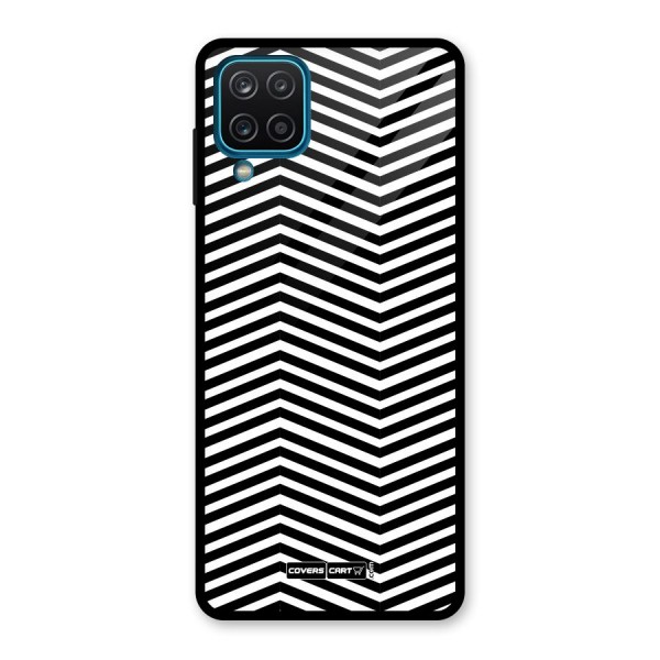 Classy Zig Zag Glass Back Case for Galaxy A12