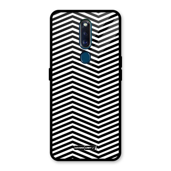 Classy Zig Zag Glass Back Case for Oppo F11 Pro