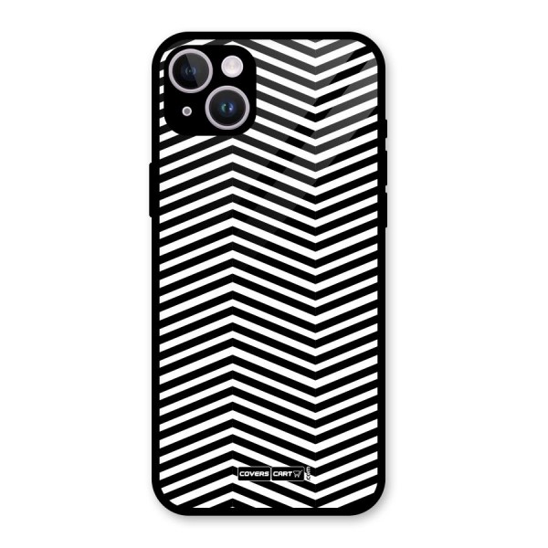 Classy Zig Zag Glass Back Case for iPhone 14 Plus