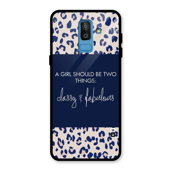 Classy and Fabulous Glass Back Case for Galaxy J8