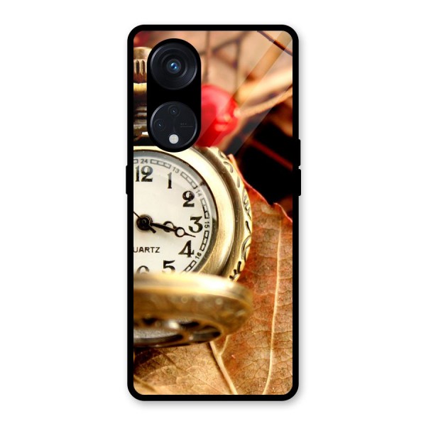 Clock And Cherry Glass Back Case for Reno8 T 5G