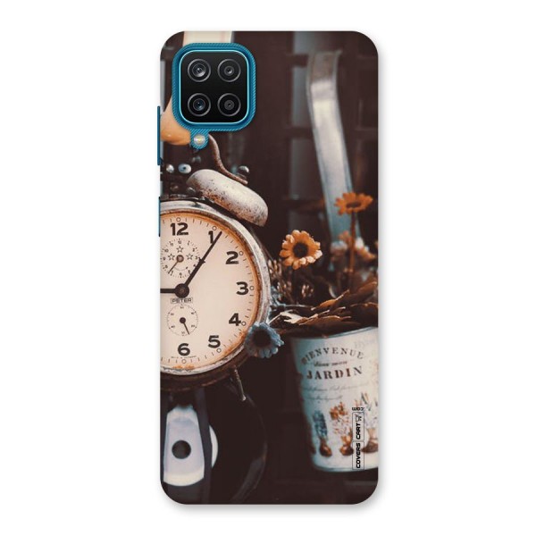 Clock And Flowers Back Case for Galaxy M12