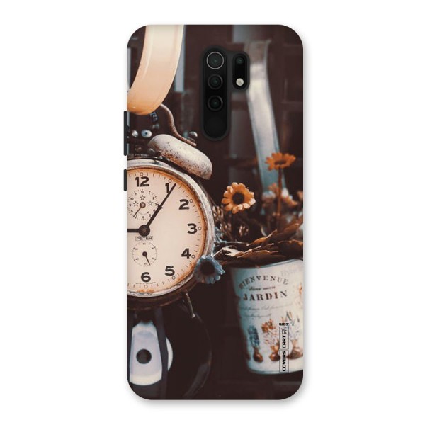 Clock And Flowers Back Case for Redmi 9 Prime