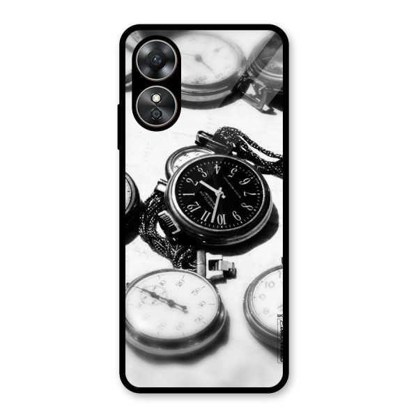 Clock Collection Glass Back Case for Oppo A17