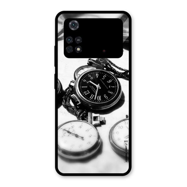 Clock Collection Glass Back Case for Poco M4 Pro 4G