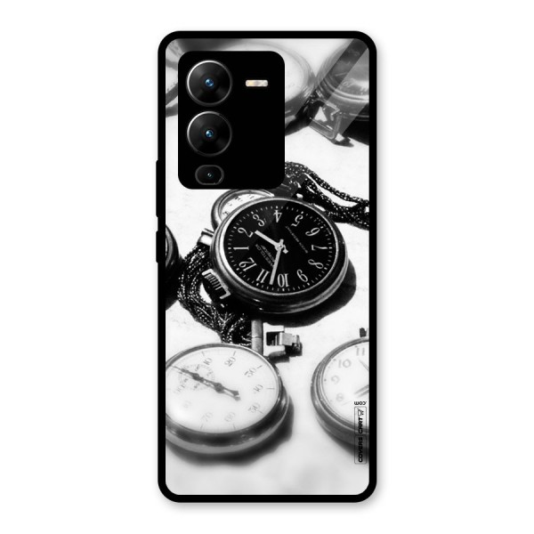 Clock Collection Glass Back Case for Vivo V25 Pro