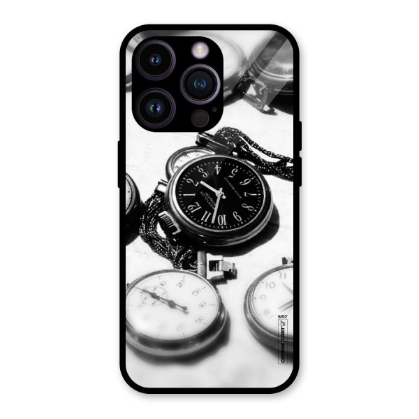 Clock Collection Glass Back Case for iPhone 14 Pro