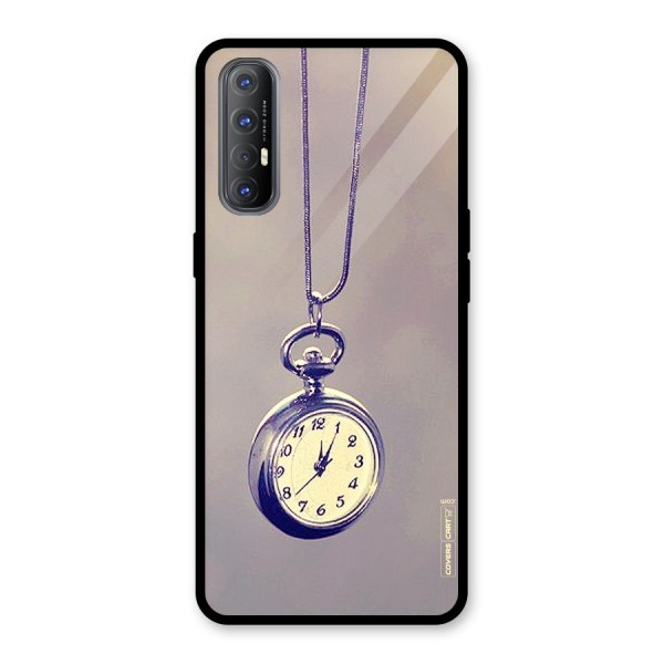 Clock Locket Glass Back Case for Oppo Reno3 Pro