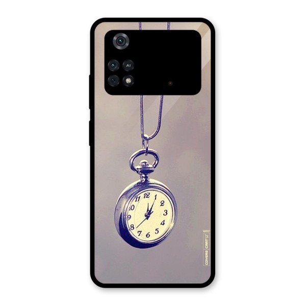 Clock Locket Glass Back Case for Poco M4 Pro 4G