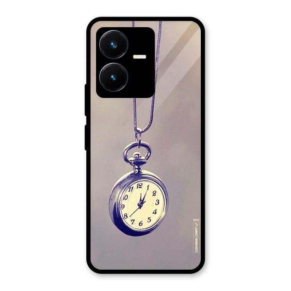 Clock Locket Glass Back Case for Vivo Y22