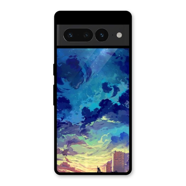 Cloud Art Glass Back Case for Google Pixel 7 Pro