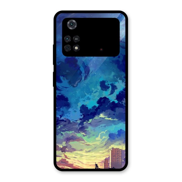 Cloud Art Glass Back Case for Poco M4 Pro 4G