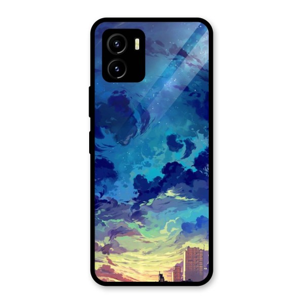 Cloud Art Glass Back Case for Vivo Y15s