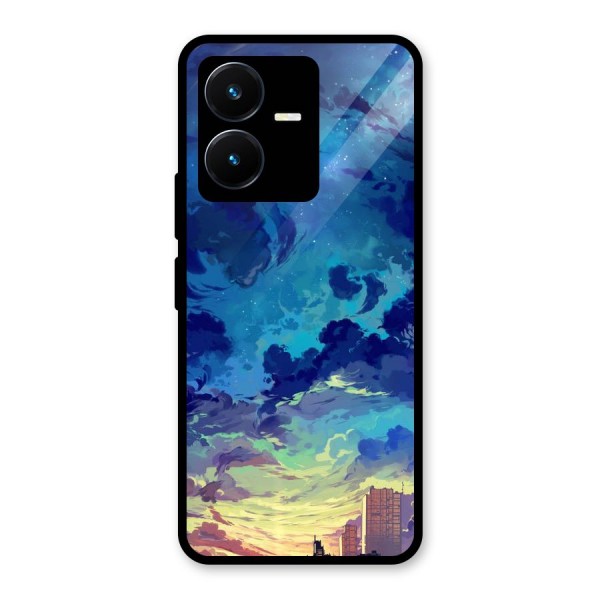 Cloud Art Glass Back Case for Vivo Y22