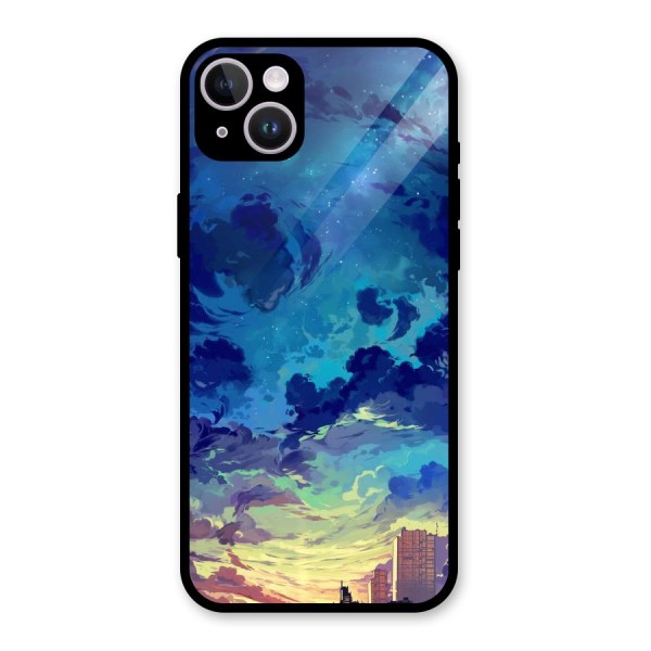 Cloud Art Glass Back Case for iPhone 14 Plus