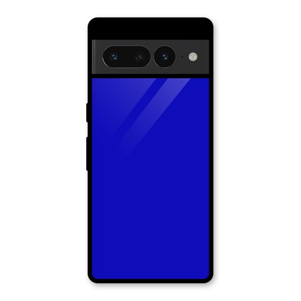 Cobalt Blue Glass Back Case for Google Pixel 7 Pro