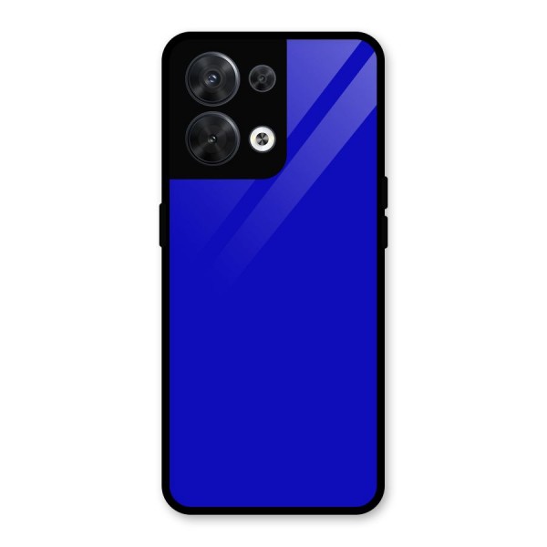 Cobalt Blue Glass Back Case for Oppo Reno8 5G