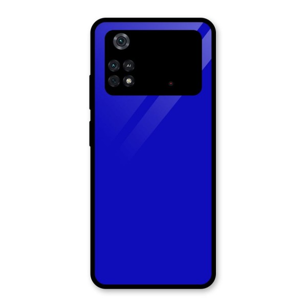 Cobalt Blue Glass Back Case for Poco M4 Pro 4G