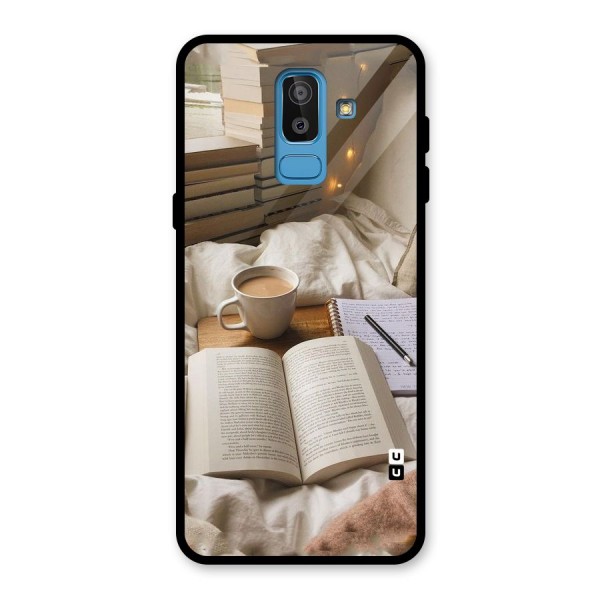 Coffee And Books Glass Back Case for Galaxy J8