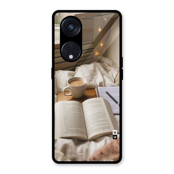 Coffee And Books Glass Back Case for Reno8 T 5G