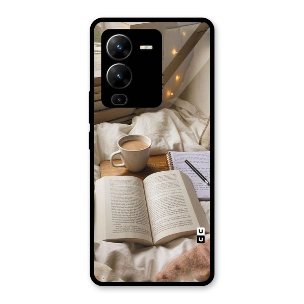 Coffee And Books Glass Back Case for Vivo V25 Pro