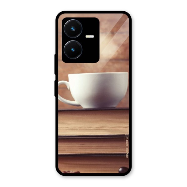 Coffee And Bookworm Glass Back Case for Vivo Y22