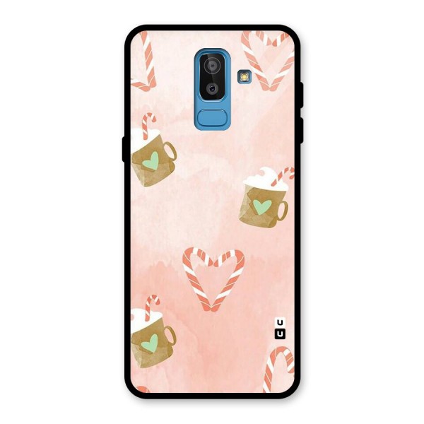 Coffee And Candies Glass Back Case for Galaxy J8