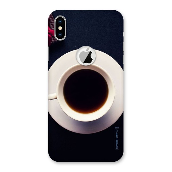 Coffee And Cookies Back Case for iPhone XS Logo Cut