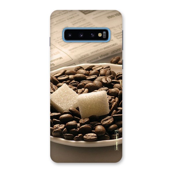 Coffee And Sugar Cubes Back Case for Galaxy S10