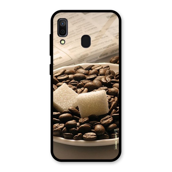 Coffee And Sugar Cubes Glass Back Case for Galaxy A30