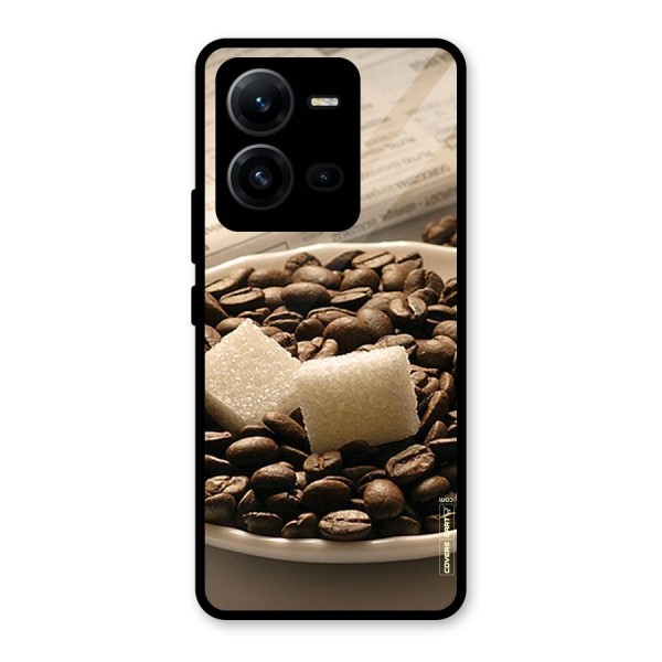 Coffee And Sugar Cubes Glass Back Case for Vivo V25