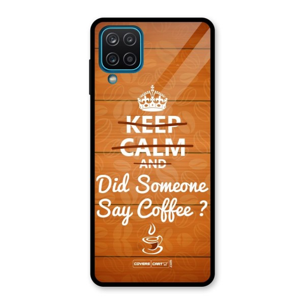 Coffee Ardour Glass Back Case for Galaxy A12