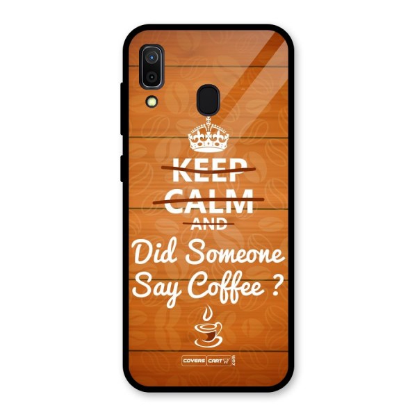 Coffee Ardour Glass Back Case for Galaxy A30