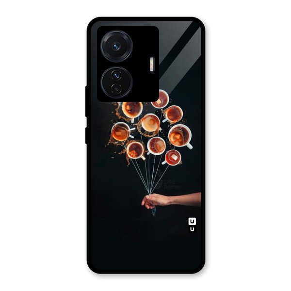 Coffee Balloon Glass Back Case for Vivo T1 Pro