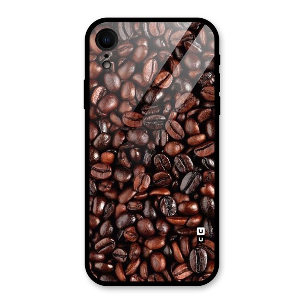 Coffee Beans Texture Glass Back Case for XR