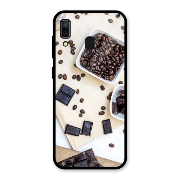 Coffee Beans and Chocolate Glass Back Case for Galaxy A30