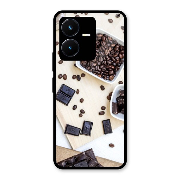 Coffee Beans and Chocolate Glass Back Case for Vivo Y22