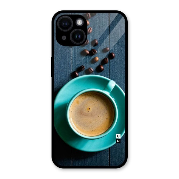 Coffee Beans and Cup Glass Back Case for iPhone 14