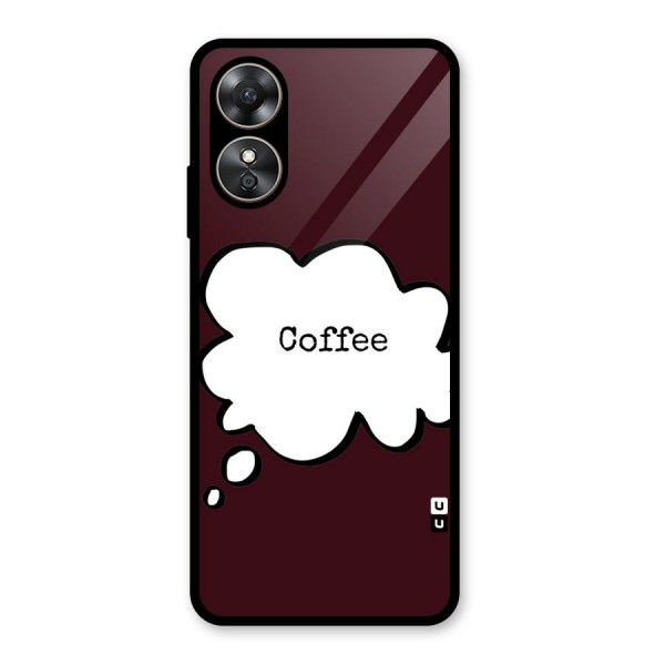 Coffee Bubble Glass Back Case for Oppo A17