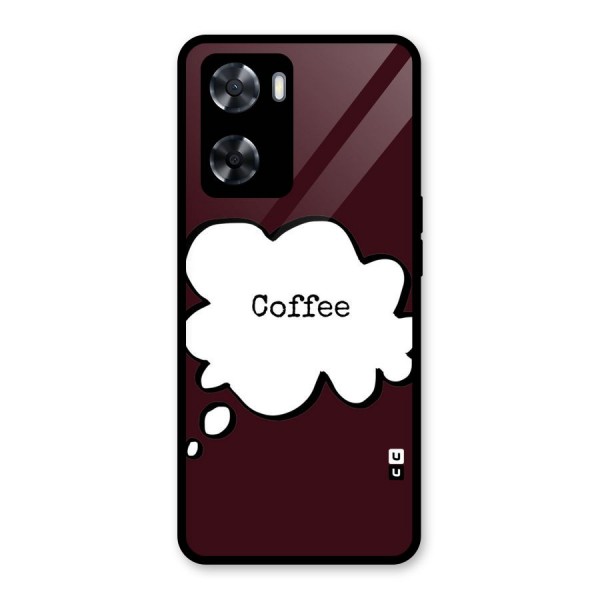 Coffee Bubble Glass Back Case for Oppo A57 2022