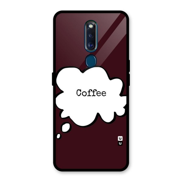 Coffee Bubble Glass Back Case for Oppo F11 Pro