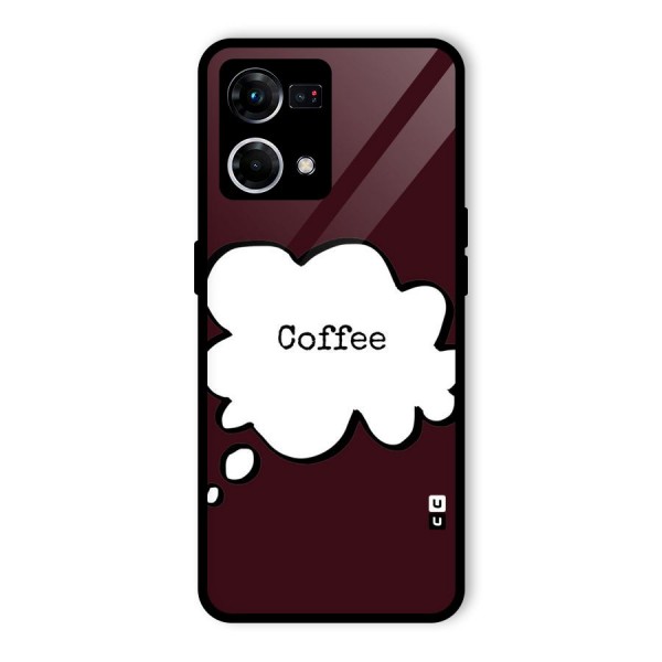 Coffee Bubble Glass Back Case for Oppo F21s Pro 4G