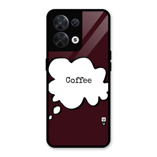 Coffee Bubble Glass Back Case for Oppo Reno8 5G