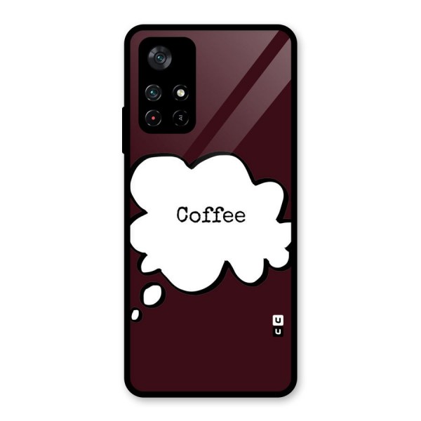 Coffee Bubble Glass Back Case for Poco M4 Pro 5G