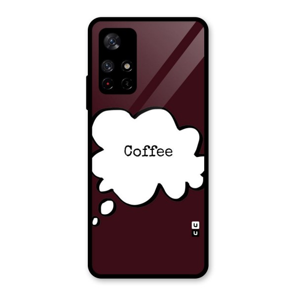 Coffee Bubble Glass Back Case for Redmi Note 11T 5G