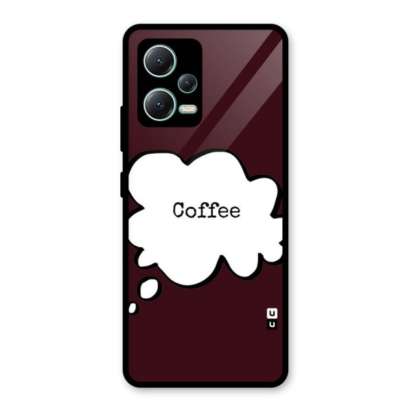 Coffee Bubble Glass Back Case for Redmi Note 12 5G