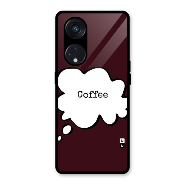 Coffee Bubble Glass Back Case for Reno8 T 5G