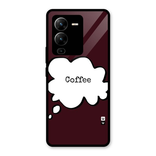 Coffee Bubble Glass Back Case for Vivo V25 Pro